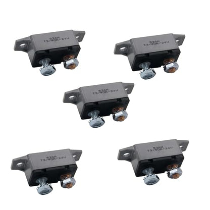 ZOOKOTO 5pcs 12-24V 40 Amp ATV Stud Bolt in Resettable Circuit Breaker Fuse Holder 40A - color: 5Pcs, size: 40A
