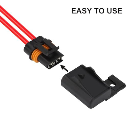 2 Pack Inline Fuse Holder 12V Waterproof, 4mm² Pre-Wired Kit, with 20 Amp 30 Amp 40 Amp ATC/ATO Blade Fuses, Heavy Duty Inline Fuse Holder for Marine Automotive Vehicle (2)