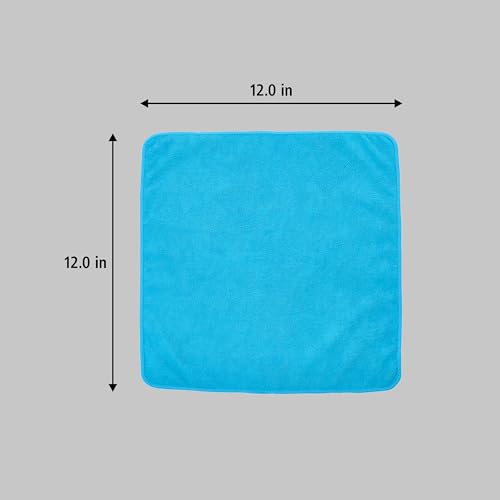 Rubbermaid Commercial Products HYGEN r-40 Recycled Microfiber Cloths, 12"" X 12"" Blue, 24-Pack, Durable, Lint-Free, Wet-Dry Cleaning for Home, Applianes, Cars, Custodial Spaces, Housekeeping, Glass - color: Blue, size: 12 In x 12 In