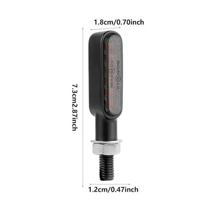 12V Universal Mini Motorcycle Turn Signals 12 LEDs Motorcycle Indicator Light Scooter Signals Running Blinker Turn signal light - color: White