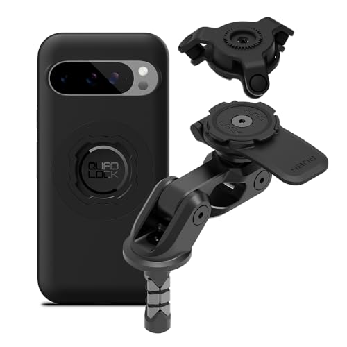 Quad Lock Motorcycle Fork Stem Mount PRO Kit with Vibration Dampener and MAG Phone Case for Pixel 9/9 Pro - size: Pixel 9 / 9 Pro