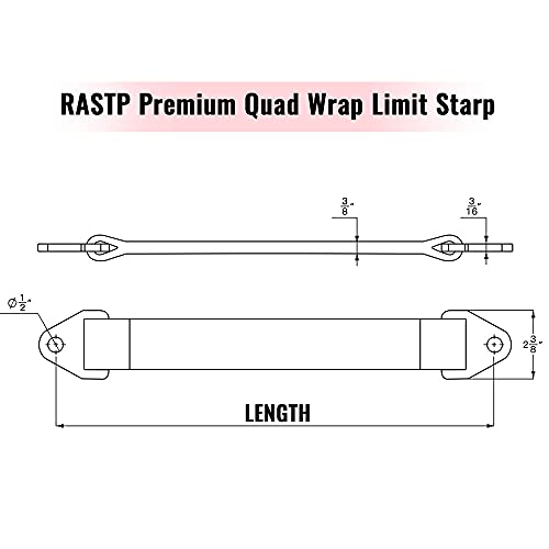 RASTP Limit Strap, Premium Quad Wrap Limit Strap Car Hauler Axle Straps Truck Wrecker Wheel Tie Down Strap with 10,000 Lb Webbing Strength (16 Inch,Blue) - color: Blue, size: 16 Inch
