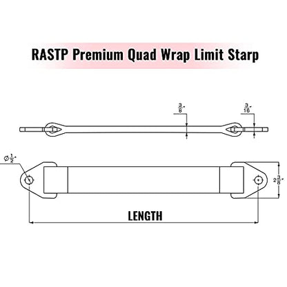 RASTP Limit Strap, Premium Quad Wrap Limit Strap Car Hauler Axle Straps Truck Wrecker Wheel Tie Down Strap with 10,000 Lb Webbing Strength (12 Inch, Black) - color: Black, size: 12 Inch