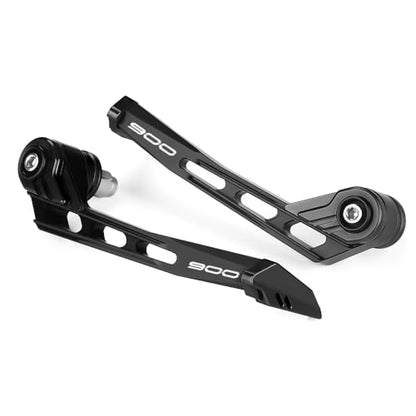 Motorcycle Brake Clutch Lever Guards Bar End Handguard Compatible with K.awasaki Z900 2025 2024 2023 2022 2021 2020 2019 2018 2017 | Handlebar Protector Z 900 ZR900 Accessories (Black) - color: Black