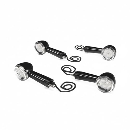 Genuine Black LED Turn Signal Indicators for Hunter 350 Meteor 350, Motorcycle Lighting Accessories, Weather-Resistant, 4 Pack, Model KXA00096
