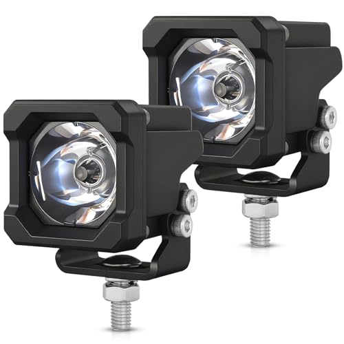 LED Pods, OFFROADTOWN 2inch 50W LED Cubes Spot Driving Lights Pods Ditch Light Off Road Reverse Light for Truck Pickup UTV ATV SUV 4x4 Car Motorcycle - Spot - color: 2inch_White Spot