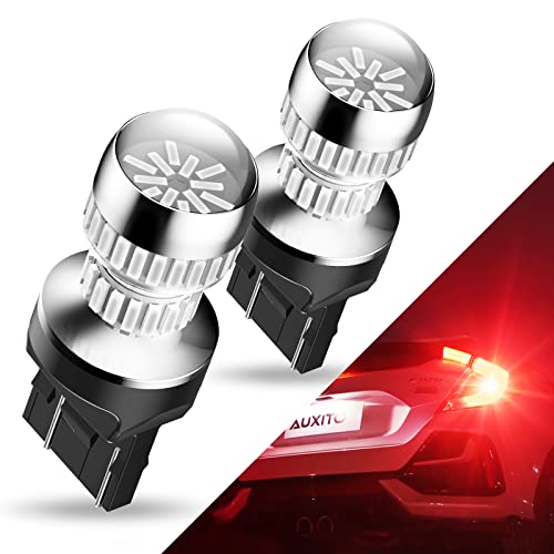 AUXITO Upgraded 7440 7443 LED Bulb Red for Tail Lights Brake Lights, Super Bright T20 W21W 7441 7444 LED Replacement for Stop Tail Brake Signal Lights, Pack of 2 - color: Red, size: 7443/7440