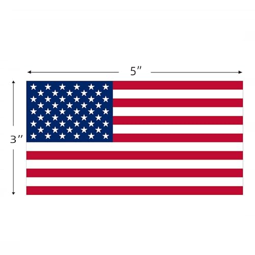 Reflective American Flag Stickers - 3-Pack, 5x3 Inches - Durable & Waterproof Decals for Vehicles & Personal Items，Car Bumper/Truck/Motorcycle/Helmet/Laptop/Window/Water Bottle/Mail Box