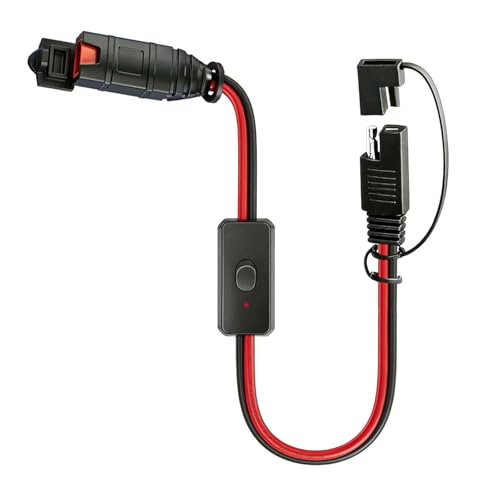 SAE Extension Cable Compatible with NOCO Genius Smart Battery Charger, 12-inch-14 AWG, SAE Connector Cable with Power Disconnect Switch Suitable for Motorcycles/ATVs/UTVs/Cars