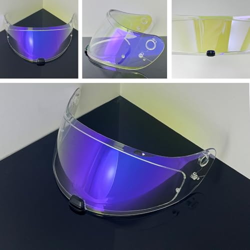 HJ20M Helmet Visor Replacement,Tinted UV protectionMotorcycle Helmet Face Shield Windshield Lens For HJC C70 FG-17 FG-ST IS-17 (Revo Clear Purple) - color: Revo Clear Purple