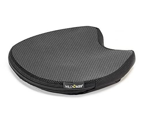 Wild Ass Saddle Classic - Motorcycle Air Gel Seat Pad, Ergonomic Air-Adjusting Cushion with Straps, Universal Fit for Ultimate Comfort & Relief, Cool Flow Motorcycle Accessory for Long Rides - Black - style: Classic