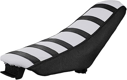 Electric Dirt Bike Seat Cover for Yozma In 10 E-Bike Non-Slip Soft Cushion Black - color: black background white stripes