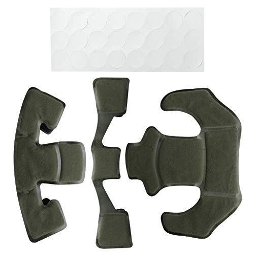 Tactical Helmet Pads - Universal Replacement Internal Memory Foam Pad Inserts for ACH, MICH, EXF Helmets - color: Black-1st