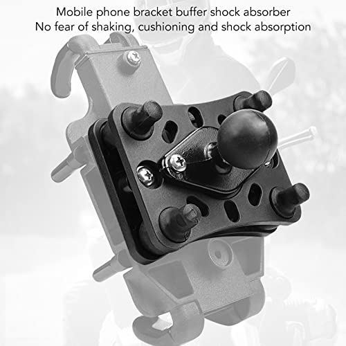 Motorcycle Mobile Phone Holder Buffer, Wireless Phone Bracket Shock Absorber with Silicone Columns for Bike Motorbike, Anti Vibration Mount Compatible with Smartphones