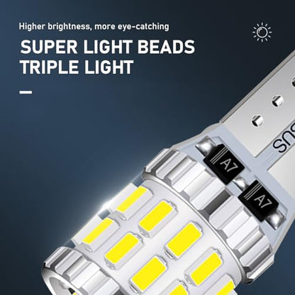 gunhunt Pack-2 Car Wide Lights, 3W Led Light Bulbs, Aluminum Reading Lights, License Plate Lights, Instrument Lights, Auto Bulb Replacements, Universal for Most Cars, Trucks, SUVs (White) - color: White