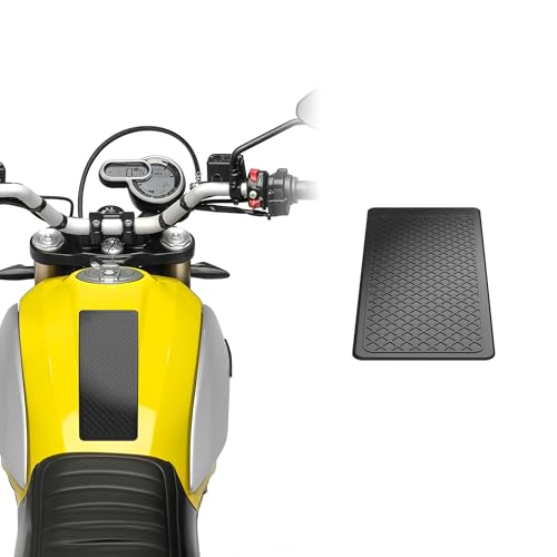 STOMPGRIP | Motorcycle Center Tank Pad Protector | Universal Fit | Pint | Waffle Black - color: Black