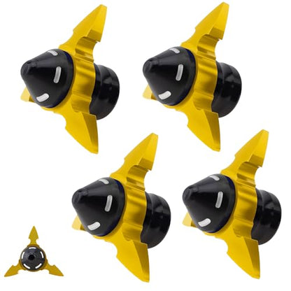 Windance 4pcs Front Wheel Frame Sliders Aluminum Alloy Dart Shape Front Fork Crash Protection Cup for Motorcycles Motocross Moped Scooters Dirt Pit Bikes (Gold) - color: Gold