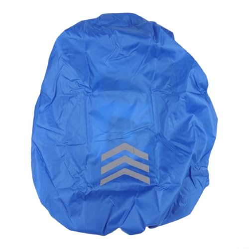 FABULETTA Reflective Backpack Rain Cover for Safe Night Cycling Adventures, Waterproof Protection with Elastic Straps, Lightweight Portable Gear for Hiking Camping(M Blue) - color: Blue, size: M