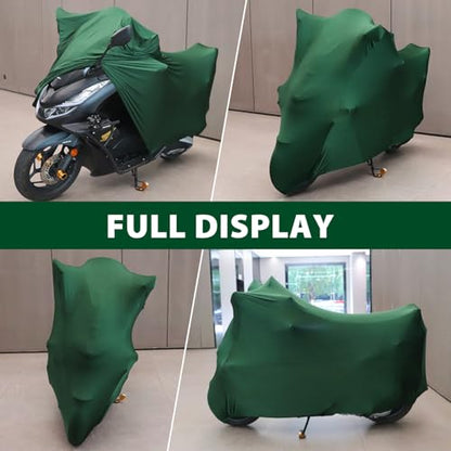 WinPower Indoor Motorcycle Cover, Soft Stretch Breathable Dustproof Scratch Protection Elastic Powersports Vehicle Covers, 116inches - size: 3XL(116 x 43 x 55 inches)