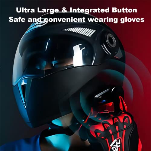Fodsports FX6 Motorcycle Bluetooth Headset, 6 Riders Group Motorbike Bluetooth Intercom, 1000M Motorcycle Helmet Communication Systems/Voice Dial/Universal Pairing/FM Radio(1 Pack) - size: 1 Pack FX6