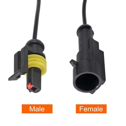 DIANN 6pcs 1 Pin Way Electrical Wire Connector Waterproof Connector 16AWG Male and Female Plug Quick Disconnect Connectors for Car Truck Motorcycle Boat - size: 1-Pin