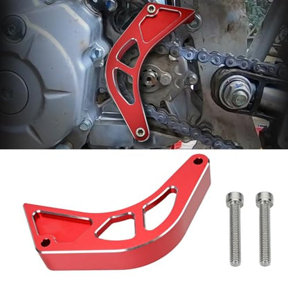 Canitu Red Front Sprocket Cover Guard,Motorcycle Aluminum Chain Guard Sprocket Engine Drive Cover Case Saver Protector Engine Case Protection for Honda CRF110 2013-2024 - color: Red