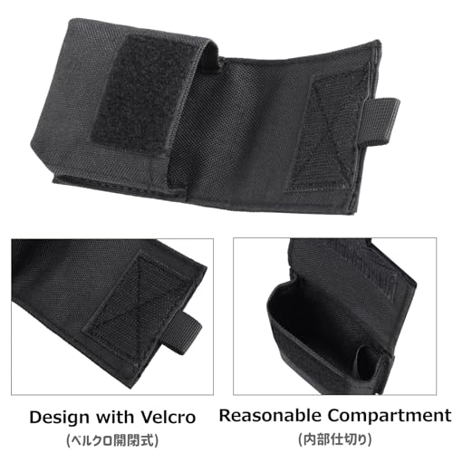 Azarxis Tactical Mini Belt Pouches, Multi-Purpose Small Battery Case Compact Utility EDC Card Slot Holder Waist Bags Military Molle Pack Sundries Storage Pack - color: #01 Army Green - 2 Pack