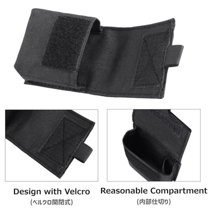 Azarxis Tactical Mini Belt Pouches, Multi-Purpose Small Battery Case Compact Utility EDC Card Slot Holder Waist Bags Military Molle Pack Sundries Storage Pack - color: #01 Army Green - 2 Pack