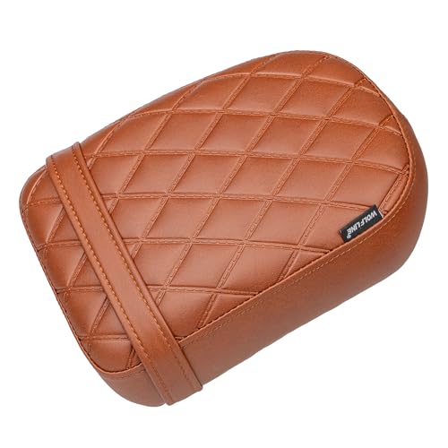 Motorcycle Passenger Comfort Seat Fit for CMX1100 Rebel 1100/DCT/SE 2021-2026, Leather Rear Saddle Back Cushion Pillion Pad, Brown Embossing - color: Rear - Brown-B