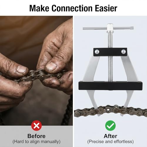 ChgImposs Chain Breaker Tool for #100–#200 Roller Chains – Heavy Duty High Carbon Steel 2-Claw Connecting Puller for Motorcycle, Bicycle, Go-Kart & ATV Chain Repair