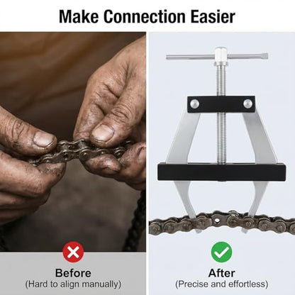 ChgImposs Chain Breaker Tool for #100–#200 Roller Chains – Heavy Duty High Carbon Steel 2-Claw Connecting Puller for Motorcycle, Bicycle, Go-Kart & ATV Chain Repair