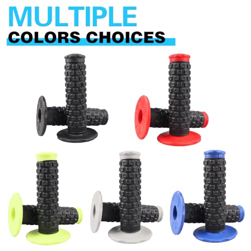 7/8" Dirt Bike Grip Rubber Anti-Slip Universal Motorcycle Grips Handlebar Racing Grip for Motocross Mini Bike Surron Light Bee x Grips KLX110 YZ450F XR50 CRF80 Motocross Grips - color: Yellow