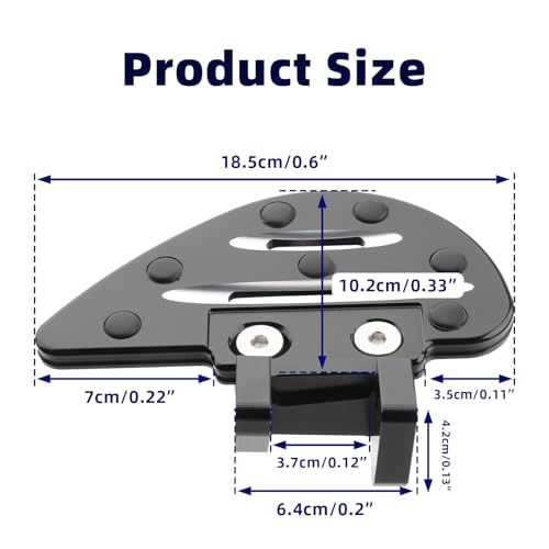 Motorcycle Passenger Footboard Foot Pegs for Can Am Spyder F3/ F3-S/ F3-T 2015+, Anti-Slip Wide Footpegs, Rear Footrest Floorboards, Motorbike Highway Footboard Accessories (Drop Shaped-Rear) - style: Drop Shaped-Rear