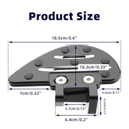 Motorcycle Passenger Footboard Foot Pegs for Can Am Spyder F3/ F3-S/ F3-T 2015+, Anti-Slip Wide Footpegs, Rear Footrest Floorboards, Motorbike Highway Footboard Accessories (Drop Shaped-Rear) - style: Drop Shaped-Rear