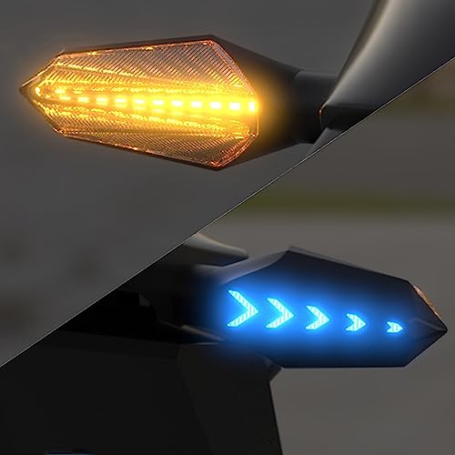 CYDZSW 2Pcs Motorcycle Turn Signals LED,Universal Motorcycle Blinkers Tail Lights Kit,Bright Rear Turn Signal for Dirt Bike Scooter and Powersports