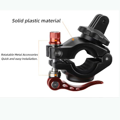 Motorcycle Bike Mount Holder 360°Rotation Bicycle Handlebar Mount Clamp Accessories for GoPro Series Gopro12 DJI Action Series Action 4 Insta360 Go Series Insta360 One R Series Cameras