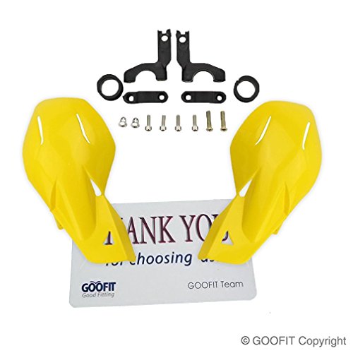 GOOFIT 7/8" Handlebar Hand Brush Guards Protector Handguards Assy Replacmeent for Motocross Motorcycle Off-road Pit Dirt Bike ATV Yellow - color: Yellow