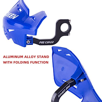 Universal 7/8" 22mm and 1 1/8" 28mm Handle Bar Hand Guards CNC Bracket for Dirt Bike Motocross ATV Scooter for CRF KLX KX LTR TRX SX SXF EXC XCW Grizzly Hawk 250 Bicycles-Blue - color: Blue