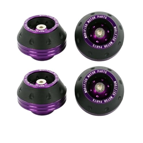 Universal Motorcycle Wheel Protection Crash Pad Motorbike Crash Protectors(4Pcs Purple) - color: 4Pcs Purple