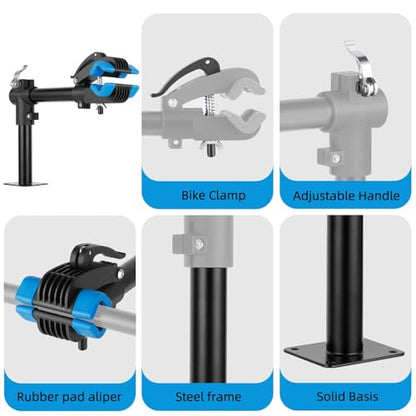 Urban Deco Bike Repair Stand Bench Mount Bike Stand Wall Mounted Bike Work Stand Bicycles Maintenance Rack Bike Clamp for Road Mountain Bike,Road Bike - size: 13.6 inch straight