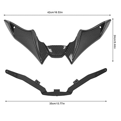 Front Beak Shockproof Motorcycle Aerodynamic Windshield Wing Cover Front Spoiler Winglet Aerodynamic Wing Kit Fit For MT?09 SP 2021 to 2023 (Carbon Fiber ) - color: Carbon Fiber Style