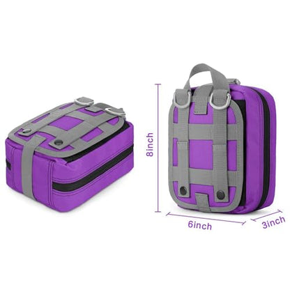 Gonex MOLLE Medical Pouch EMT First Aid Pouch Rip-Away IFAK Tactical Utility Pouch for Outdoor Activities Medical Supplies (Bag Only) - color: Purple