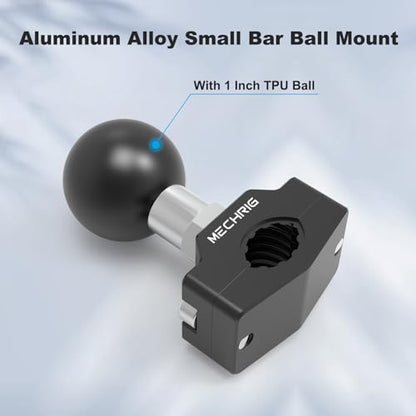 Aluminum Alloy Handlebar Clamp Mount, U-Bolt Base with 1 inch Ball Head Compatible with RAM Mount Double Socket Arm& Motorcycle Ebike Bike Phone Holder,Fit for 0.39" to 0.63" Diameter,78013 - size: Small