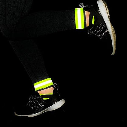 Reflective Bands for Night Walking 10PCS Reflective Wristbands Reflective Arm Bands for Runners Reflective Ankle Bands Cycling Reflective Running Gear - color: Green