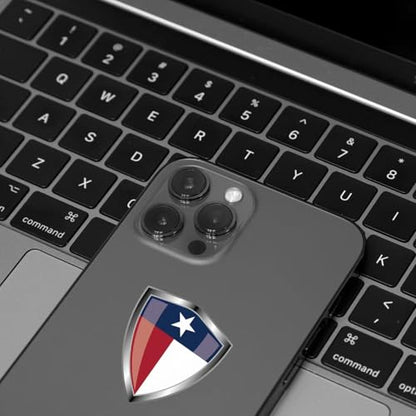 Texas Flag Decal Sticker - Texas State Flags Shield Shape Reflective Vinyl Car Stickers - for Car Window Bumper Laptop Waterproof Sticker (5Pcs) - color: Texas