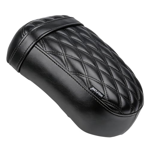 Motorcycle Passenger Comfort Seat Fit for CMX1100 Rebel 1100/DCT/SE 2021-2026, Leather Rear Saddle Back Cushion Pillion Pad, Black Stitching - color: Rear - Black-A