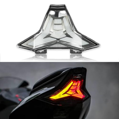 JMTBNO motorcycle LED Tail Light Brake Lights with LED Turn Signals Integrated Compatible with 2019-2023 KAWASAKI Ninja ZX-6R ZX-10R - color: Smoke-Ninja
