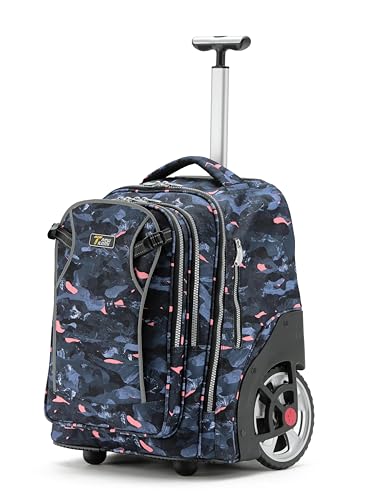 NEW TILAMI 20" Rolling Backpack for Teens Adults, Climbing Stairs Waterproof Backpack with Wheels for School Business Trave Camping with Laptop Compartment, Fit 17 Inch Laptop, Grey Stone - color: Grey Stone