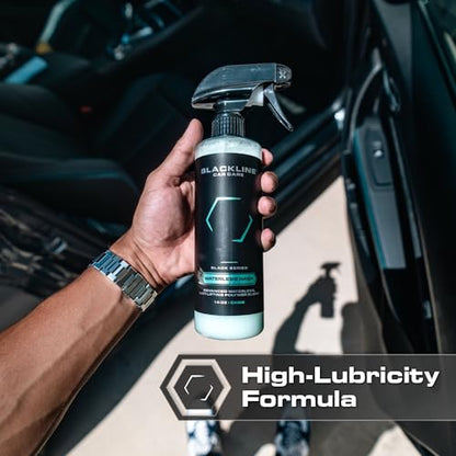 Blackline Waterless Wash – No-Rinse High Gloss Shine for Luxury Vehicles – Safe for Paint, Glass, Chrome, Wraps – Scratch-Free Finish with Hydrophobic Protection – Pina Colada Scent – 16 oz