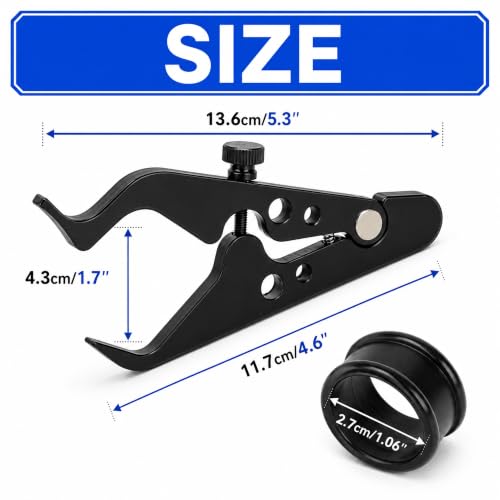 PSLER Motorcycle Cruise Control Throttle Lock Universal Aluminum Clamp,2Pcs | Universal throttle cruise assist,Aluminum clamp design,Black